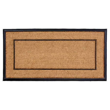 Configuracion 30 x 48 in. The General Rectangular Doormat Natural & Black CO2210603